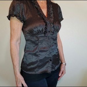 Byer California Polka Dot Blouse